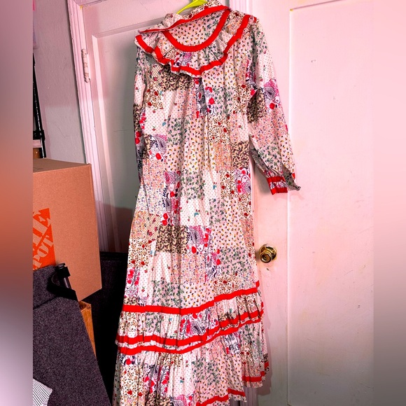 Hunter Bell Jasper Dress Patchwork Dress Size Medium - Picture 3 of 9